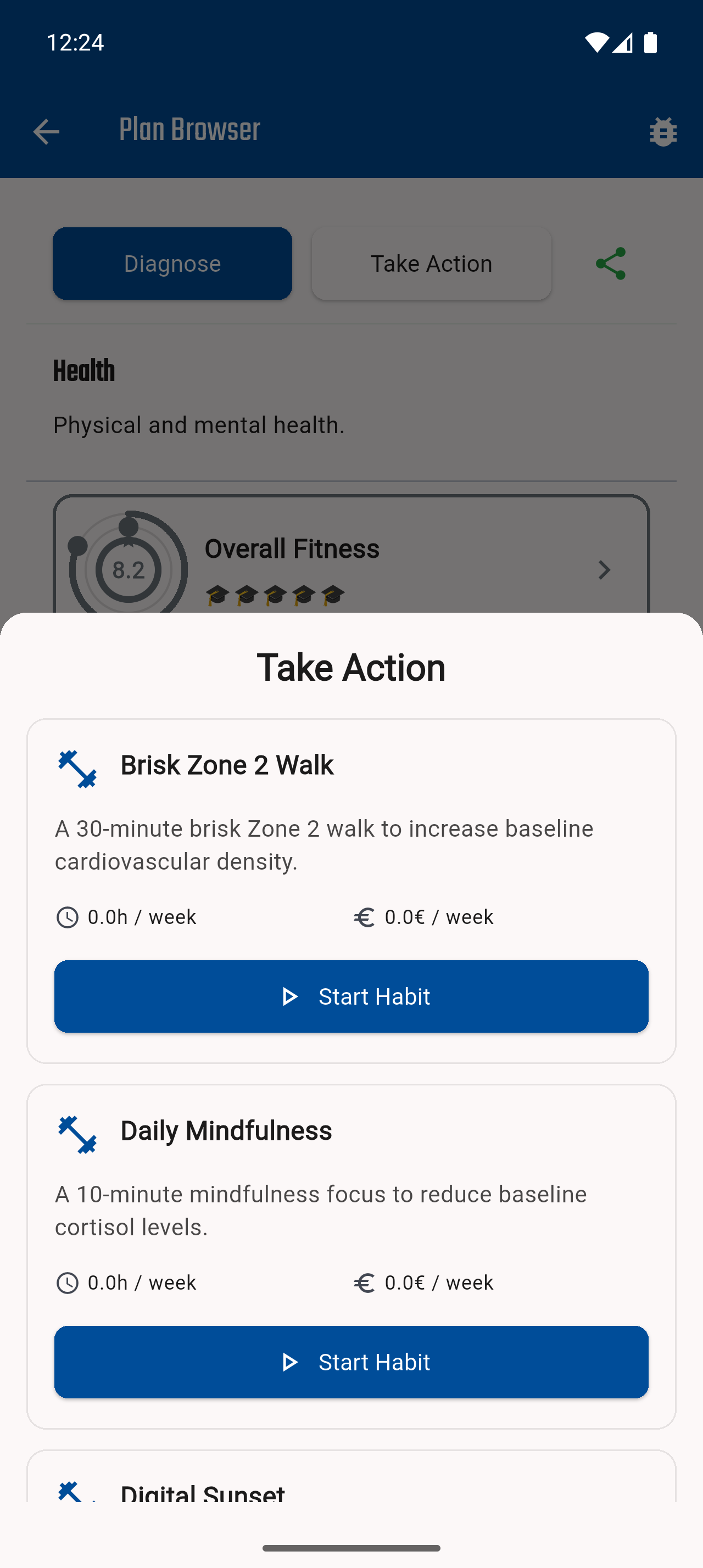 Jersonal Actionable Diagnostics Structured Intervention Screen